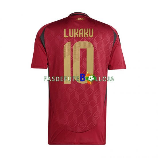 Camisola 1º Equipamento Seleção Belga Romelu Lukaku 10 Euro 2024 Manga Curta ,Homem