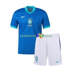 Camisola 2º Equipamento Seleção Brasileira Copa America 2024 Manga Curta ,Criança