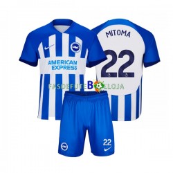 Camisola 1º Equipamento Brighton Hove Albion Mitoma 22 2023-2024 Manga Curta ,Criança