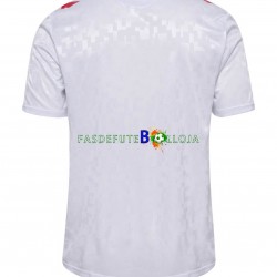 Camisola 2º Equipamento Seleção Dinamarquesa Euro 2024 Manga Curta ,Homem