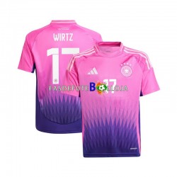 Camisola 2º Equipamento Seleção Alemã Florian Wirtz 17 Euro 2024 Manga Curta ,Homem