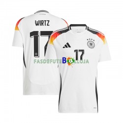 Camisola 1º Equipamento Seleção Alemã Florian Wirtz 17 Euro 2024 Manga Curta ,Homem