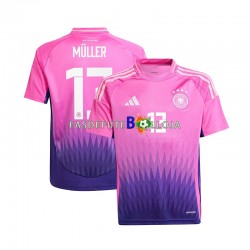 Camisola 2º Equipamento Seleção Alemã Thomas Muller 13 Euro 2024 Manga Curta ,Homem