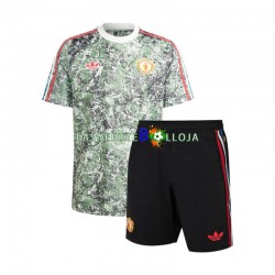 Camisola 1º Equipamento Manchester United Stone Roses 2023-2024 Manga Curta ,Criança