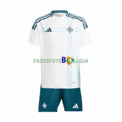 Camisola 2º Equipamento Seleção Norte-Irlandesa 2024 Manga Curta ,Criança