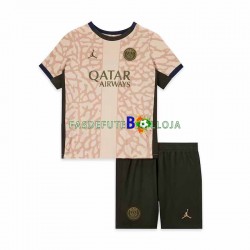Camisola 4º Equipamento Paris Saint-Germain 2023-2024 Manga Curta ,Criança