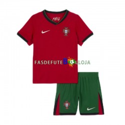 Camisola 1º Equipamento Seleção Portuguesa Euro 2024 Manga Curta ,Criança