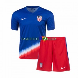 Camisola 2º Equipamento Seleção Estados Unidos 2024 Manga Curta ,Criança
