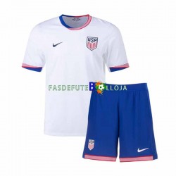Camisola 1º Equipamento Seleção Estados Unidos 2024 Manga Curta ,Criança