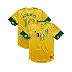 Camisola 1º Equipamento Seleção Brasileira RONALDINHO 10 2012 Manga Curta Retro ,Homem