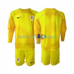 Camisola Guarda-redes 1º Equipamento Seleção Croata World Cup 2022 Manga Comprida ,Criança