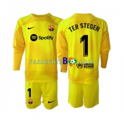 Camisola Guarda-redes 4º Equipamento FC Barcelona Ter Stegen 1 2022-2023 Manga Comprida ,Criança