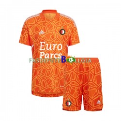 Camisola Guarda-redes 2º Equipamento Feyenoord Rotterdam 2022-2023 Manga Curta ,Criança