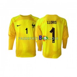 Camisola Guarda-redes 3º Equipamento Seleção Francesa Hugo Lloris 1 World Cup 2022 Manga Comprida ,Homem