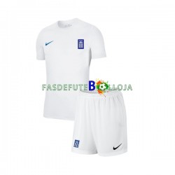 Camisola 2º Equipamento Seleção Grega 2022-2023 Manga Curta ,Criança