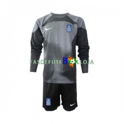 Camisola Guarda-redes 2º Equipamento Seleção Grega 2022-2023 Manga Comprida ,Criança