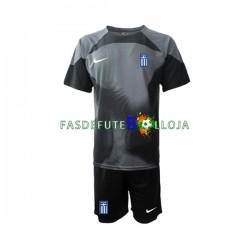 Camisola Guarda-redes 2º Equipamento Seleção Grega 2022-2023 Manga Curta ,Criança