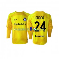 Camisola Guarda-redes 2º Equipamento Inter de Milão Andre Onana 24 2022-2023 Manga Comprida ,Homem