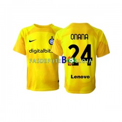 Camisola Guarda-redes 2º Equipamento Inter de Milão Andre Onana 24 2022-2023 Manga Curta ,Homem