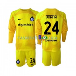 Camisola Guarda-redes 2º Equipamento Inter de Milão Andre Onana 24 2022-2023 Manga Comprida ,Criança