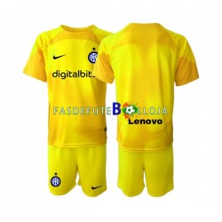 Camisola Guarda-redes 2º Equipamento Inter de Milão 2022-2023 Manga Curta ,Criança