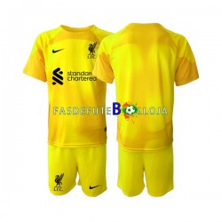 Camisola Guarda-redes 4º Equipamento Liverpool 2022-2023 Manga Curta ,Criança