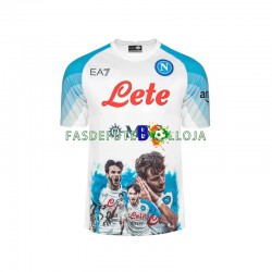 Camisola 1º Equipamento Napoli Face Game Kvaratskhelia 77 2022-2023 Manga Curta ,Homem