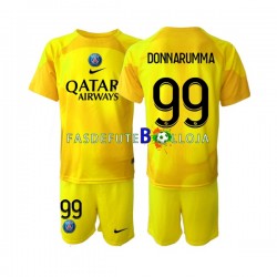 Camisola Guarda-redes 3º Equipamento Paris Saint-Germain Gianluigi Donnarumma 99 2022-2023 Manga Curta ,Criança
