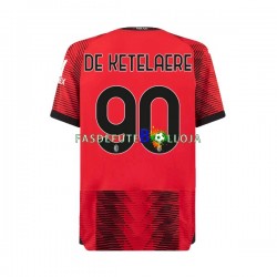 Camisola 1º Equipamento AC Milan Charles De Ketelaere 90 2023-2024 Manga Curta ,Homem