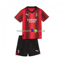 Camisola 1º Equipamento AC Milan 2023-2024 Manga Curta ,Criança