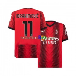 Camisola 1º Equipamento AC Milan Ibrahimovic 11 2023-2024 Manga Curta ,Homem