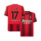 Camisola 1º Equipamento AC Milan Rafael Leao 17 2023-2024 Manga Curta ,Homem Camisola 1º Equipamento AC Milan Rafael Leao 17 2023-2024 Manga Curta ,Homem