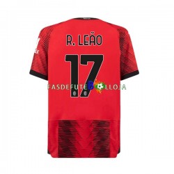 Camisola 1º Equipamento AC Milan Rafael Leao 17 2023-2024 Manga Curta ,Homem