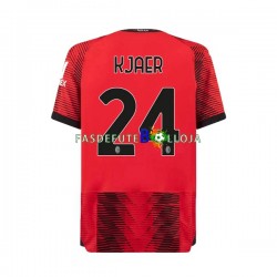 Camisola 1º Equipamento AC Milan Simon Kjaer 24 2023-2024 Manga Curta ,Homem