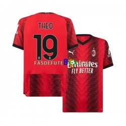 Camisola 1º Equipamento AC Milan Theo Hernandez 19 2023-2024 Manga Curta ,Homem