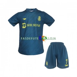 Camisola 2º Equipamento Al-Nassr Ronaldo 7 2022-2023 Manga Curta ,Criança