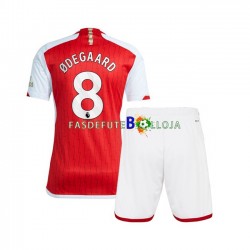 Camisola 1º Equipamento Arsenal Martin Odegaard 8 2023-2024 Manga Curta ,Criança
