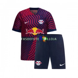 Camisola 2º Equipamento RB Leipzig 2023-2024 Manga Curta ,Criança