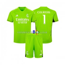 Camisola Guarda-redes 1º Equipamento Real Madrid Thibaut Courtois 1 2023-2024 Manga Curta ,Criança