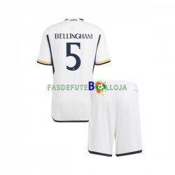 Camisola 1º Equipamento Real Madrid Jude Bellingham 5 2023-2024 Manga Curta ,Criança