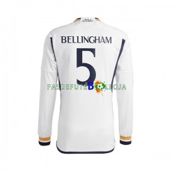 Camisola 1º Equipamento Real Madrid Jude Bellingham 5 2023-2024 Manga Comprida ,Homem