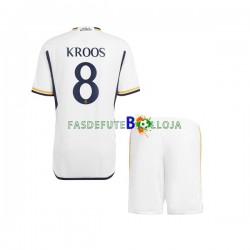 Camisola 1º Equipamento Real Madrid Kroos 8 2023-2024 Manga Curta ,Criança