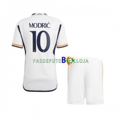 Camisola 1º Equipamento Real Madrid Modrić 10 2023-2024 Manga Curta ,Criança