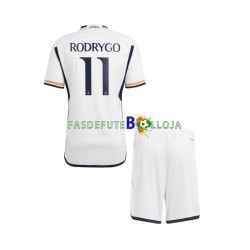 Camisola 1º Equipamento Real Madrid Rodrygo Goes 11 2023-2024 Manga Curta ,Criança