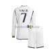 Camisola 1º Equipamento Real Madrid Vinicius Junior 7 2023-2024 Manga Comprida ,Criança