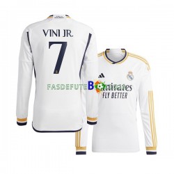Camisola 1º Equipamento Real Madrid Vinicius Junior 7 2023-2024 Manga Comprida ,Homem