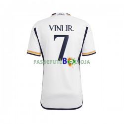 Camisola 1º Equipamento Real Madrid Vinicius Junior 7 2023-2024 Manga Curta ,Homem