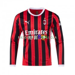 Camisola 1º Equipamento AC Milan 2024-2025 Manga Comprida ,Homem
