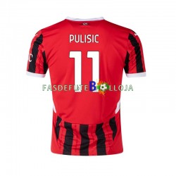 Camisola 1º Equipamento AC Milan Pulisic 11 2024-2025 Manga Curta ,Homem