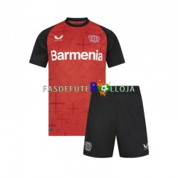Camisola 1º Equipamento Bayer 04 Leverkusen 2024-2025 Manga Curta ,Criança
